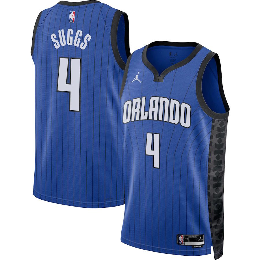 Men Orlando Magic 4 Jalen Suggs Jordan Brand Blue 2022-23 Statement Edition Swingman NBA Jersey